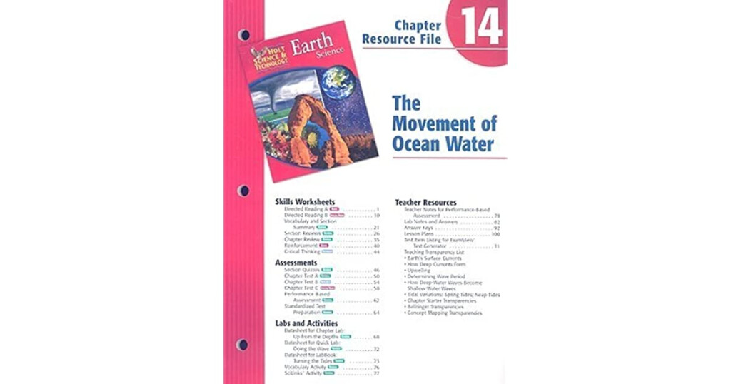 Holt Science And Technology Earth Worksheets The Earth Images 