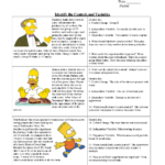 Identifying Variables Worksheet Answers Scientific Method Worksheet