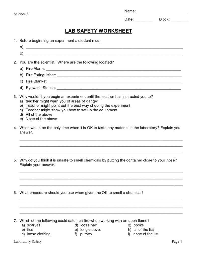 Image Result For Lab Safety Worksheet Lab Safety Science Skills 