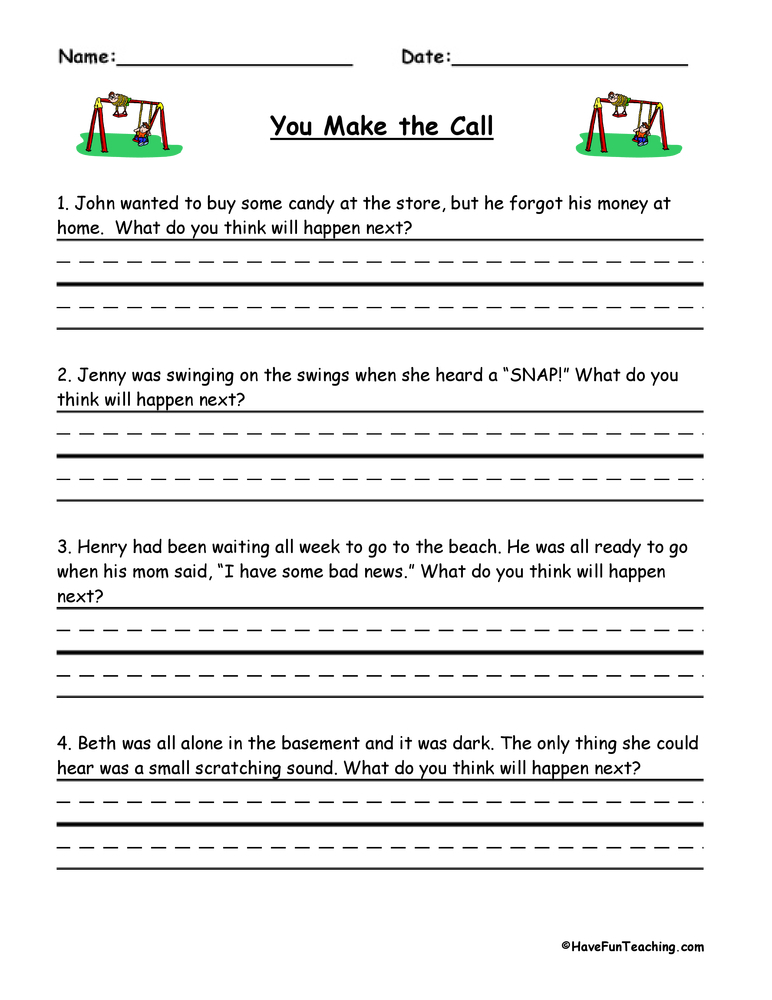 Inference Worksheets Have Fun Teaching