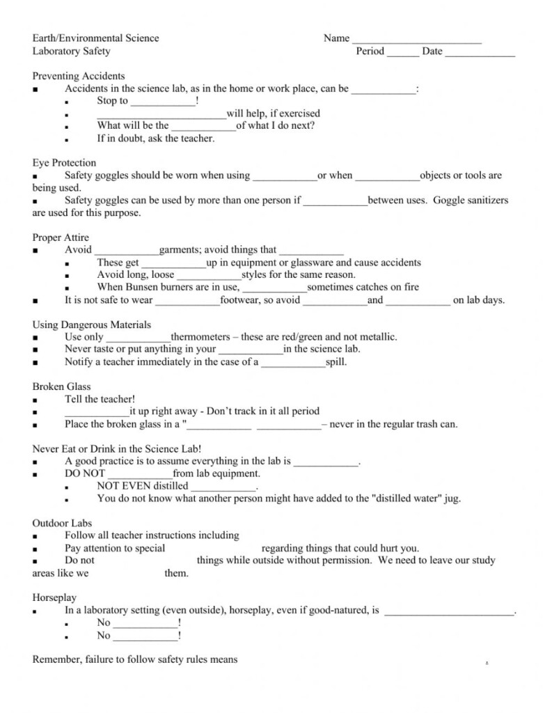 Intro To Earth Science Worksheet