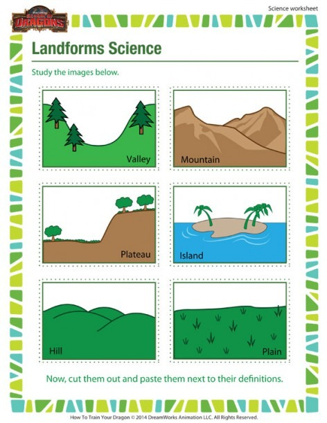 Land Forms Worksheets