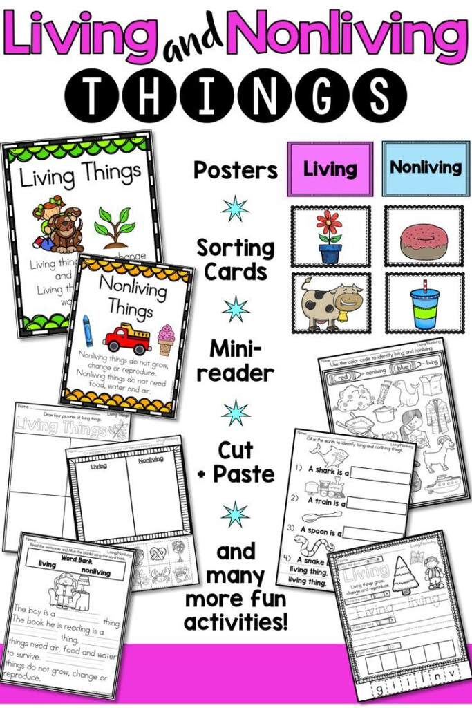 Living And Non Living Things Living And Nonliving Science Activities 