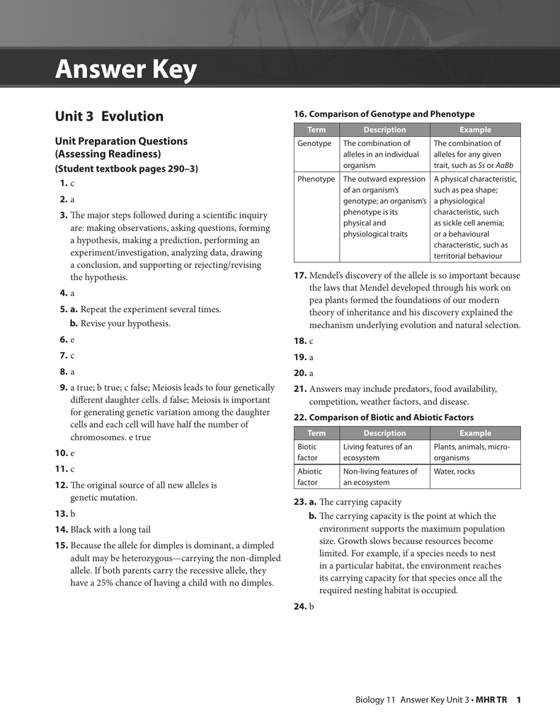 Mcgraw Hill Science Grade 7 Answer Key