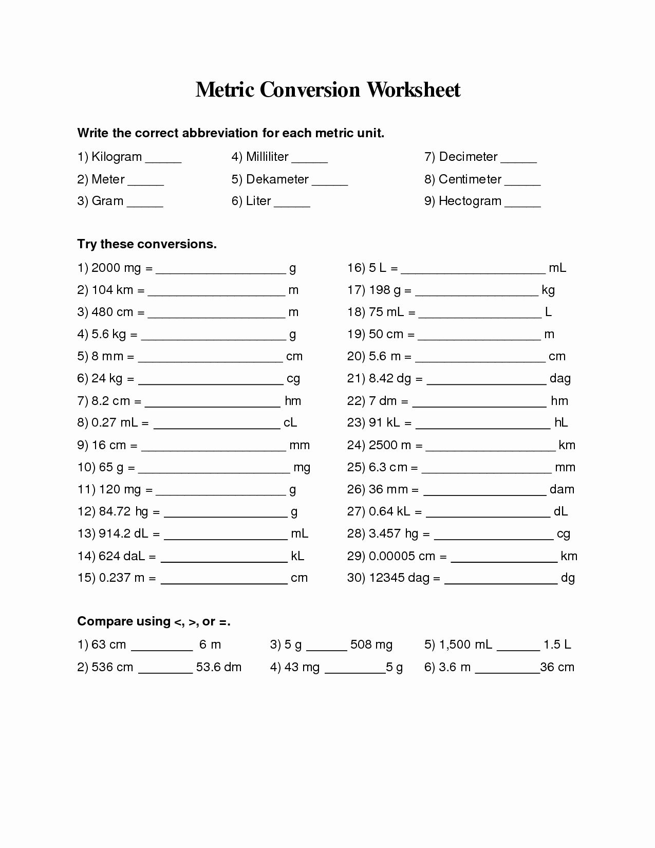 Metric Conversion Worksheet Earth Science Wilson Answers Free 