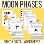 Moon Phases Guided Practice Worksheet PDF Digital