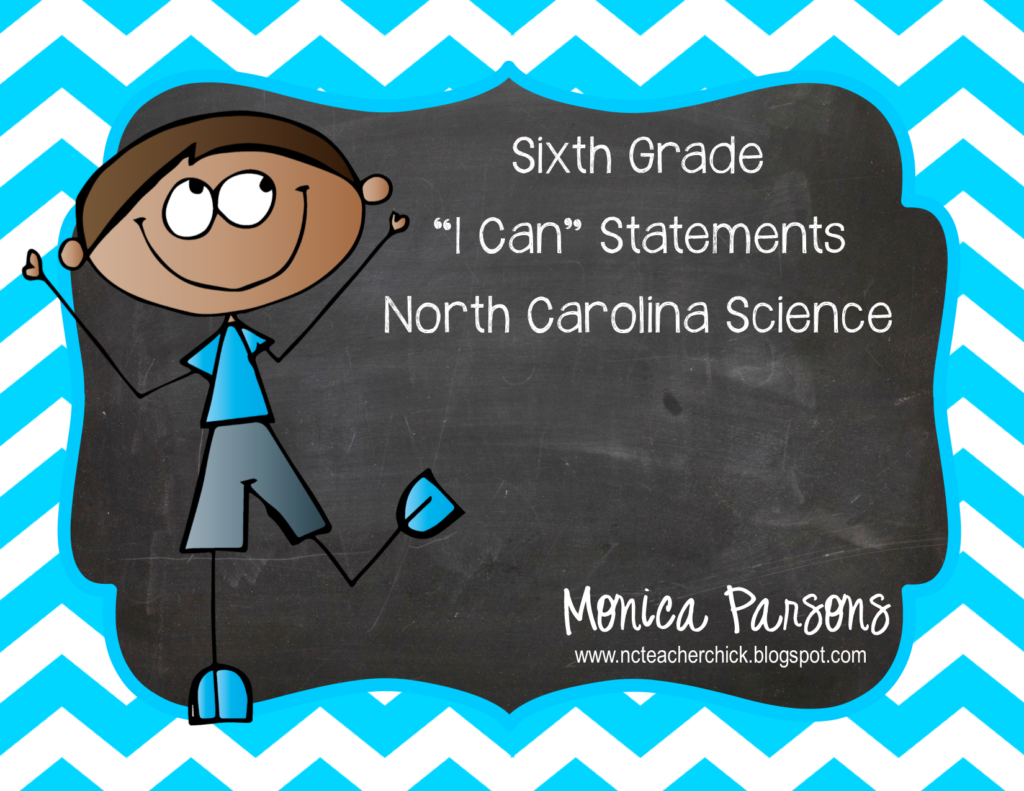 NC Sixth Grade Science I Can Posters Sixth Grade Science Sixth 