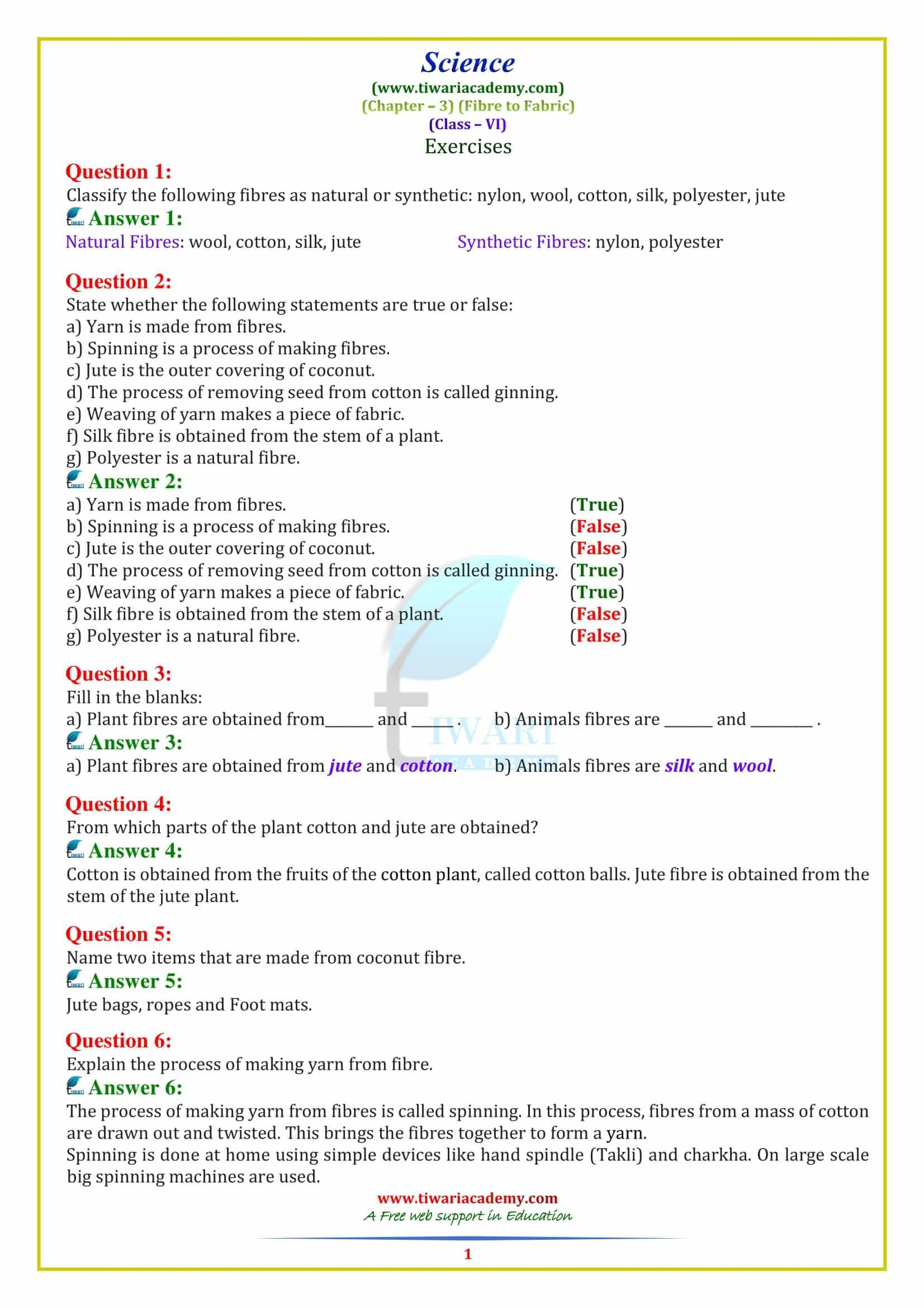 Worksheet On Science For Grade Ncert - Scienceworksheets.net