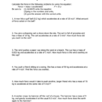 Newtons Second Law Worksheet Answer Key Ivuyteq