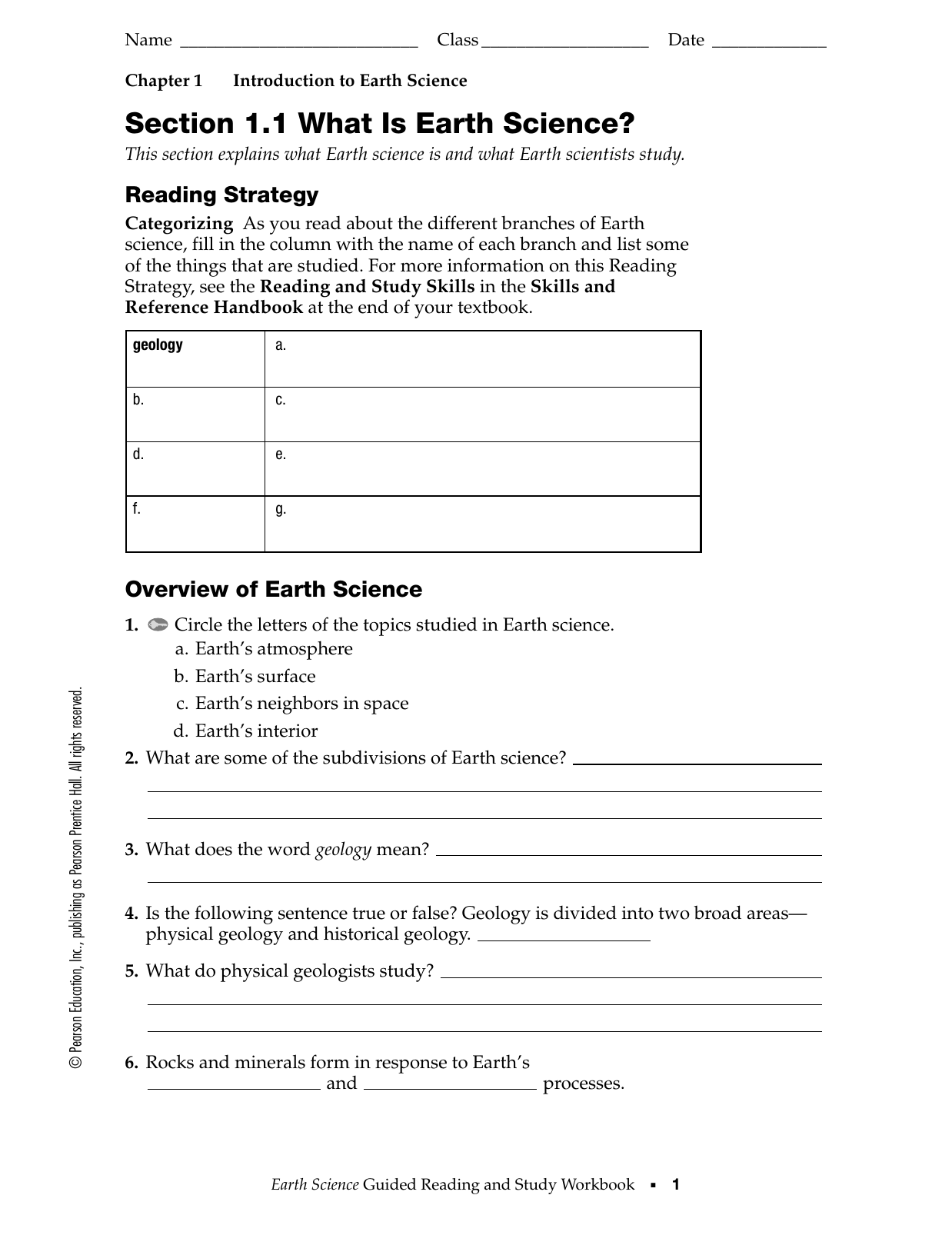 Pearson Education Earth Science Answer Key The Earth Images Revimage Org