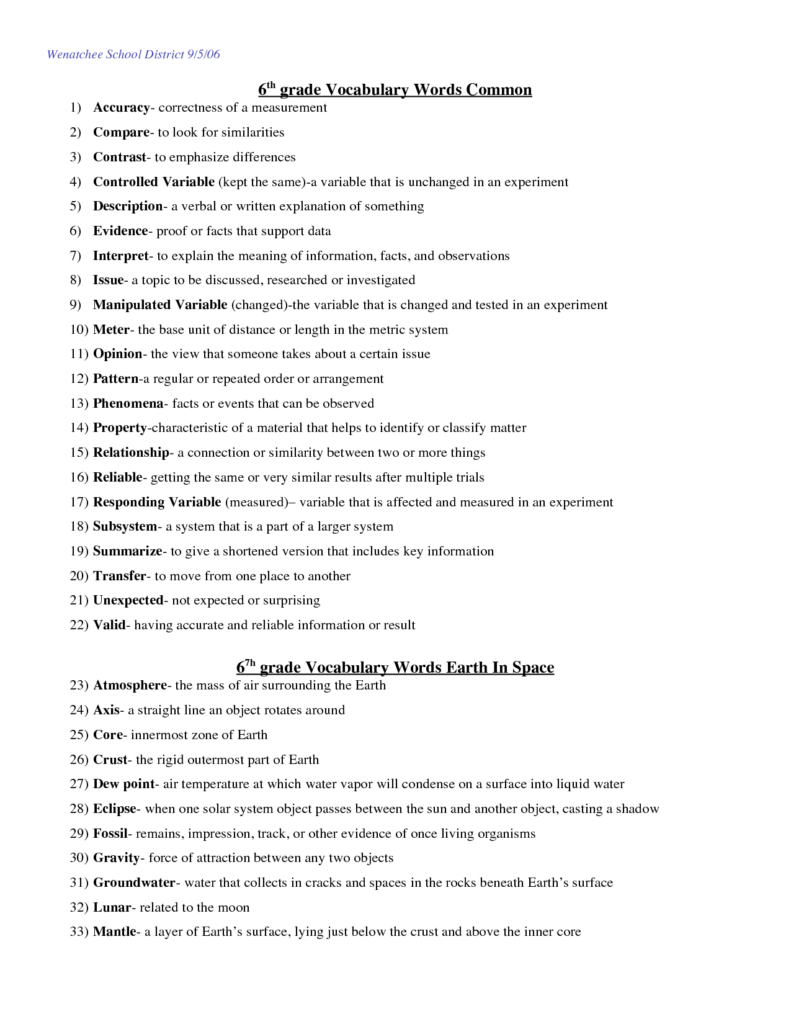 Pearson Science Grade 6 Worksheet Printable Worksheets And Activities 