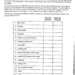 Physical And Chemical Change Worksheet 5th Grade Free Worksheets Samples