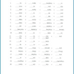 Physical Science Balancing Equations Worksheet Answer Key Worksheet