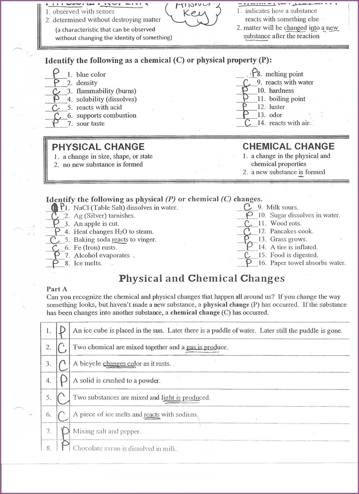 Printable Worksheets Com Science Answers