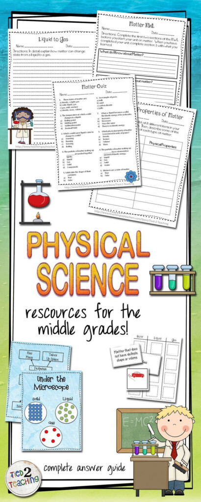 Physical Science For The Middle Grades Resource Pack Physical Science 