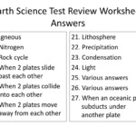 PPT Earth Science Test Review Worksheet ANSWERS 30 Points