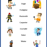 Printable people and jobs match worksheet Your Home Teacher