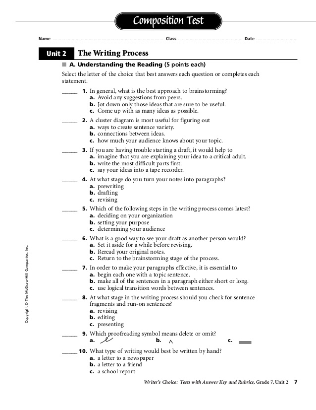mcgraw hill education worksheet answers