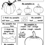 Pumpkin Investigation Worksheet FREE Printable Kindergarten