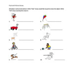 Push And Pull 1st Grade Worksheets Pushes And Pulls Force And Motion