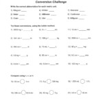 Science Class Metric System Conversion Worksheet