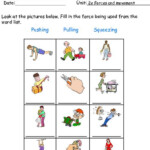 Science Pushing Pulling And Squeezing 1 Worksheet PrimaryLeap co uk