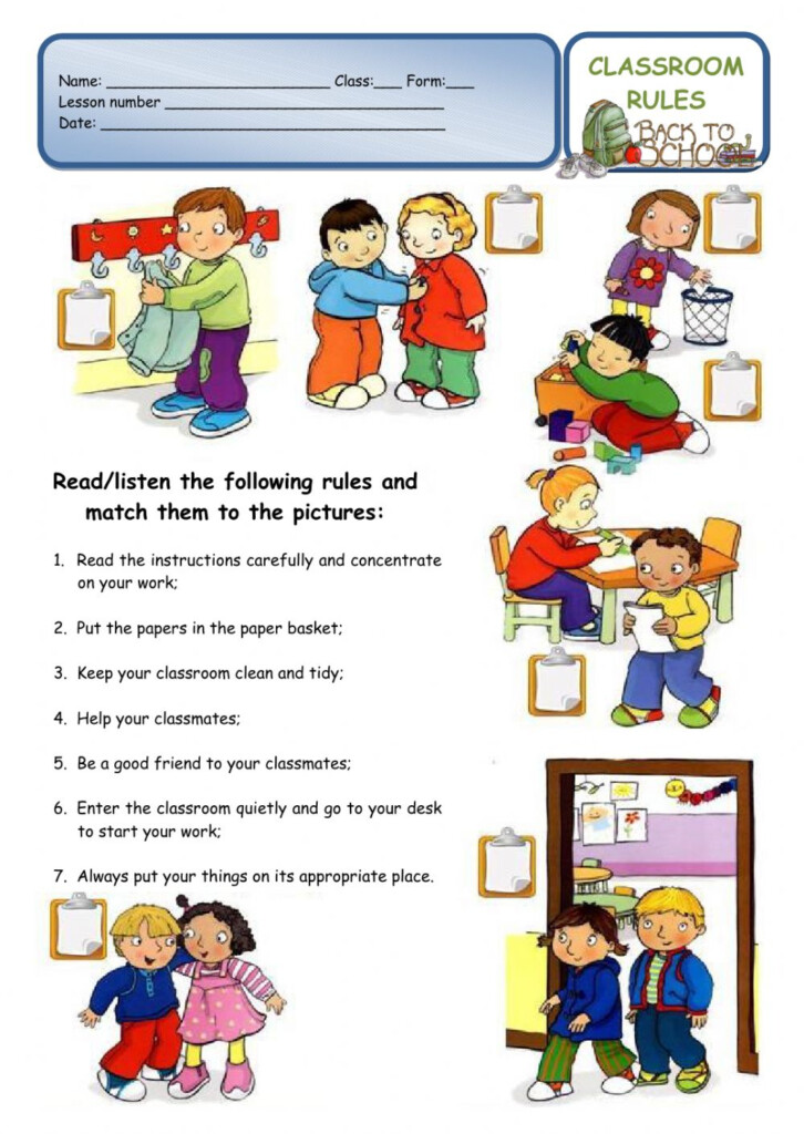 Science Room Rules Worksheet Classroom Rules Drag drop Worksheet 