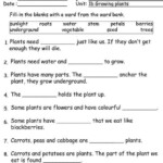 Science Worksheets On Plants 1 In 2020 Science Worksheets Plant