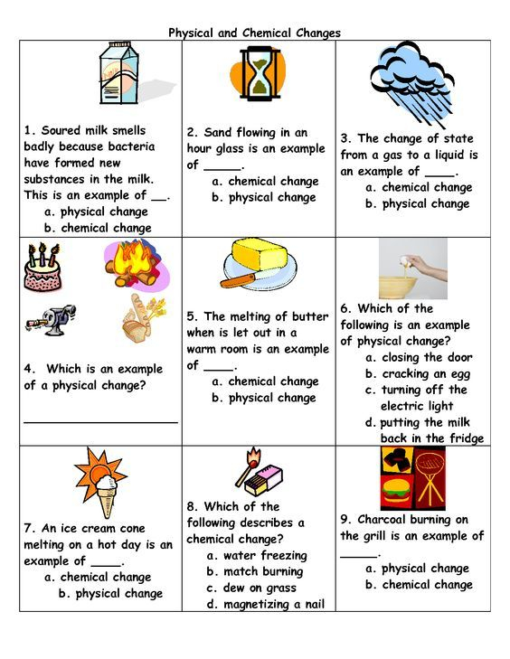 ScienceInvestigators Matter Chemical And Physical Changes Science 