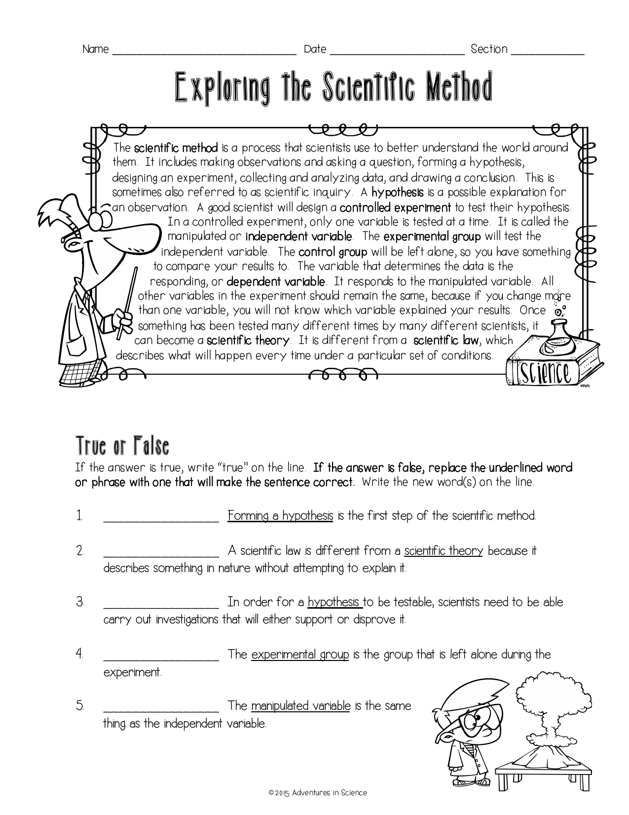 Scientific Method Worksheet