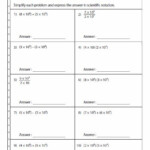 Scientific Notation Worksheets Scientific Notation Scientific