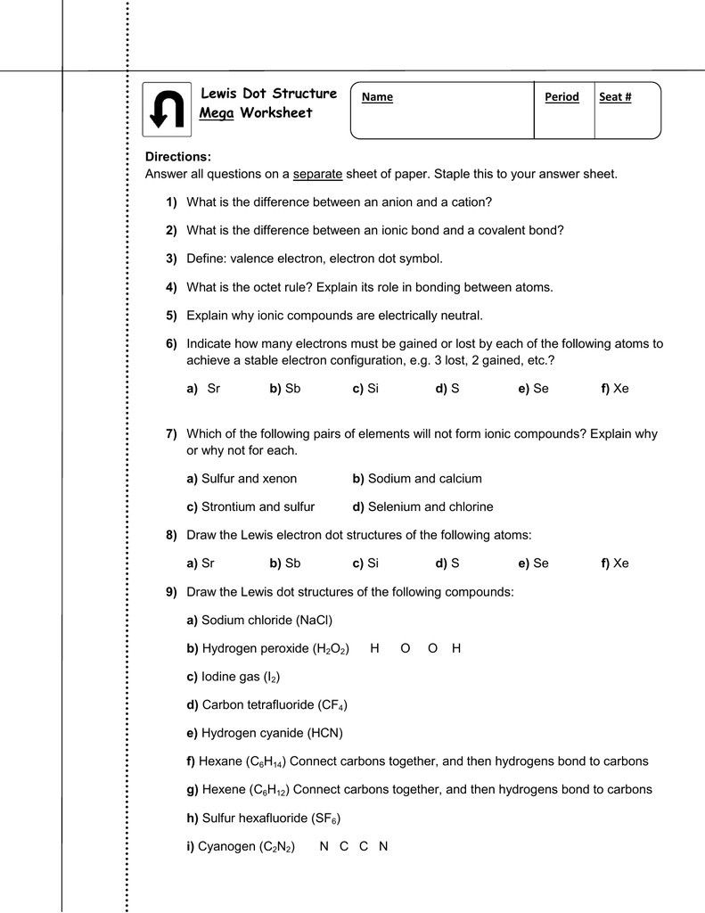 Section 1 Stability In Bonding Worksheet Answers Worksheet