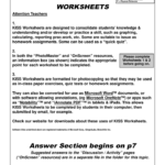 Separating Mixtures WORKSHEETS Answer Section Begins On P7