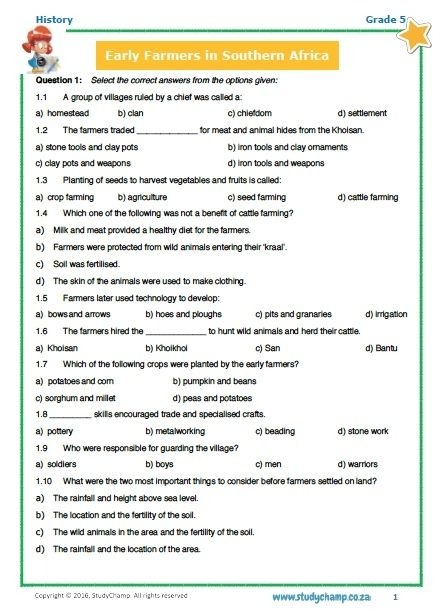 Social Studies Grade 5 Worksheets Worksheets Master