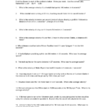 Speed And Velocity Practice Problems Worksheet Answers Pdf