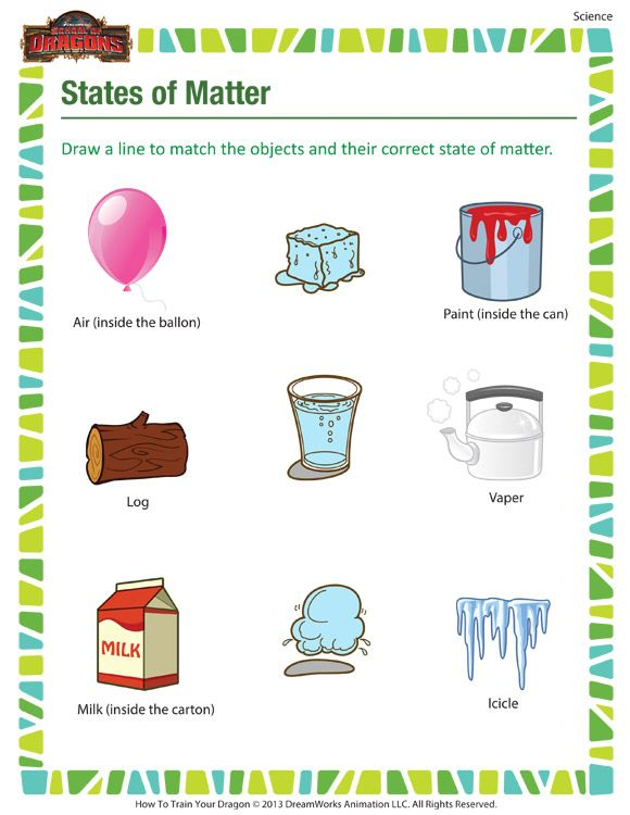 States Of Matter Science Printable For Grade 3 Matter Worksheets 
