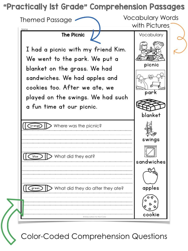 Teach Child How To Read 1st Grade Science Comprehension Worksheets