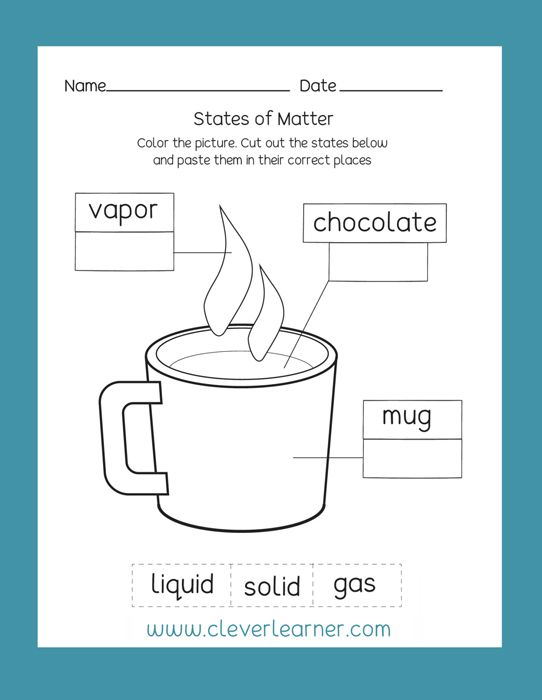 Teach Child How To Read Science 1st Grade Worksheets States Of Matter