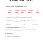 Test Science Human Grade 2 Primary Worksheet Free ESL Printable