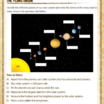 The Planetarium Printable 1st Grade Science Worksheet For Kids The