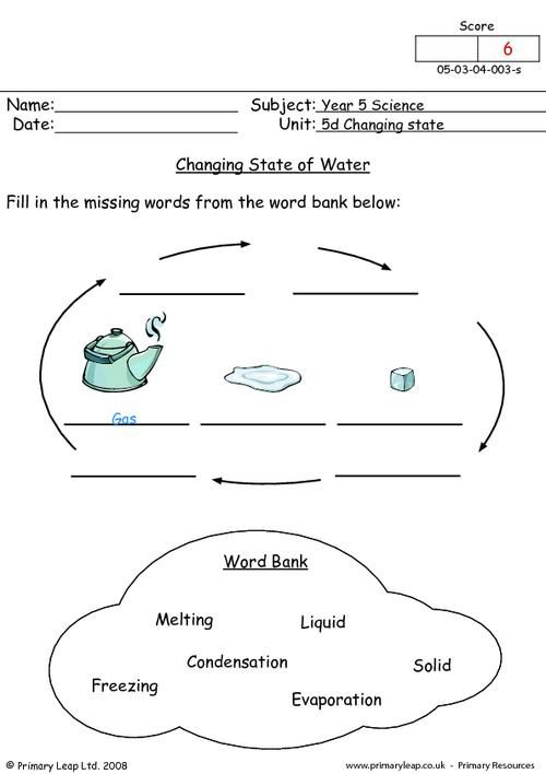 The Water Cycle Worksheet Answer Key