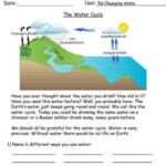 The Water Cycle Worksheet Answers Science The Water Cycle Worksheet In