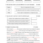 Thermal Energy short Test Worksheet