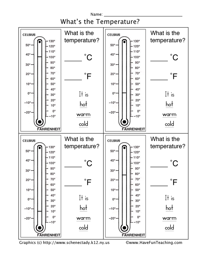 Thermometer Worksheets Have Fun Teaching