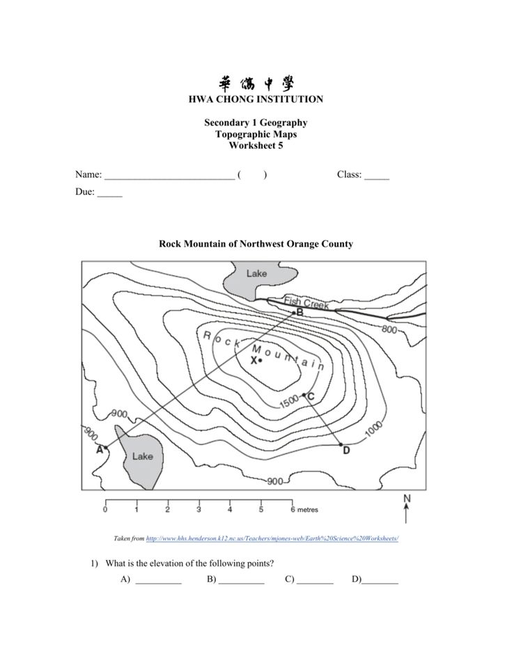 Topographic Map Worksheet A Topographic Map Worksheet Is Many Short