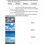 Types Of Clouds Worksheets 99Worksheets