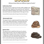 Types Of Rocks Worksheet Education Rock Types Rock Worksheets