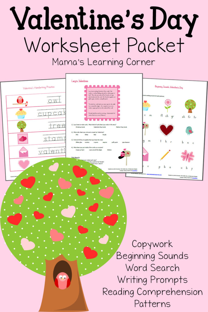 Valentine s Day Worksheet Packet Mamas Learning Corner