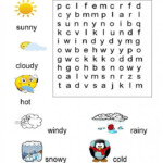 Weather Word Search Puzzle Worksheets 99Worksheets