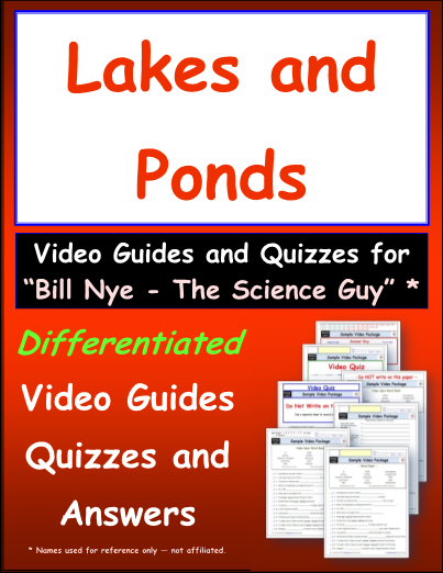 Worksheet For Bill Nye Lakes And Ponds Video Differentiated 